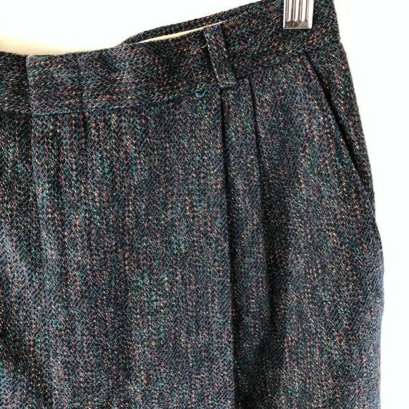 Ann Stevens Womens Pants Blue High Rise Pleated 12 - Picture 7 of 9